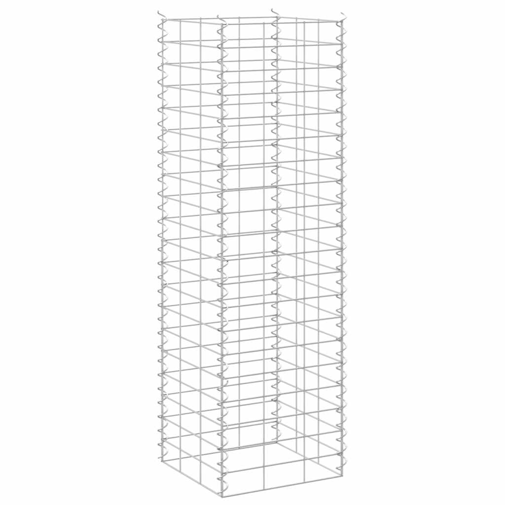 Gabionen-Hochbeete 3 Stk. 30x30x100 cm Eisen