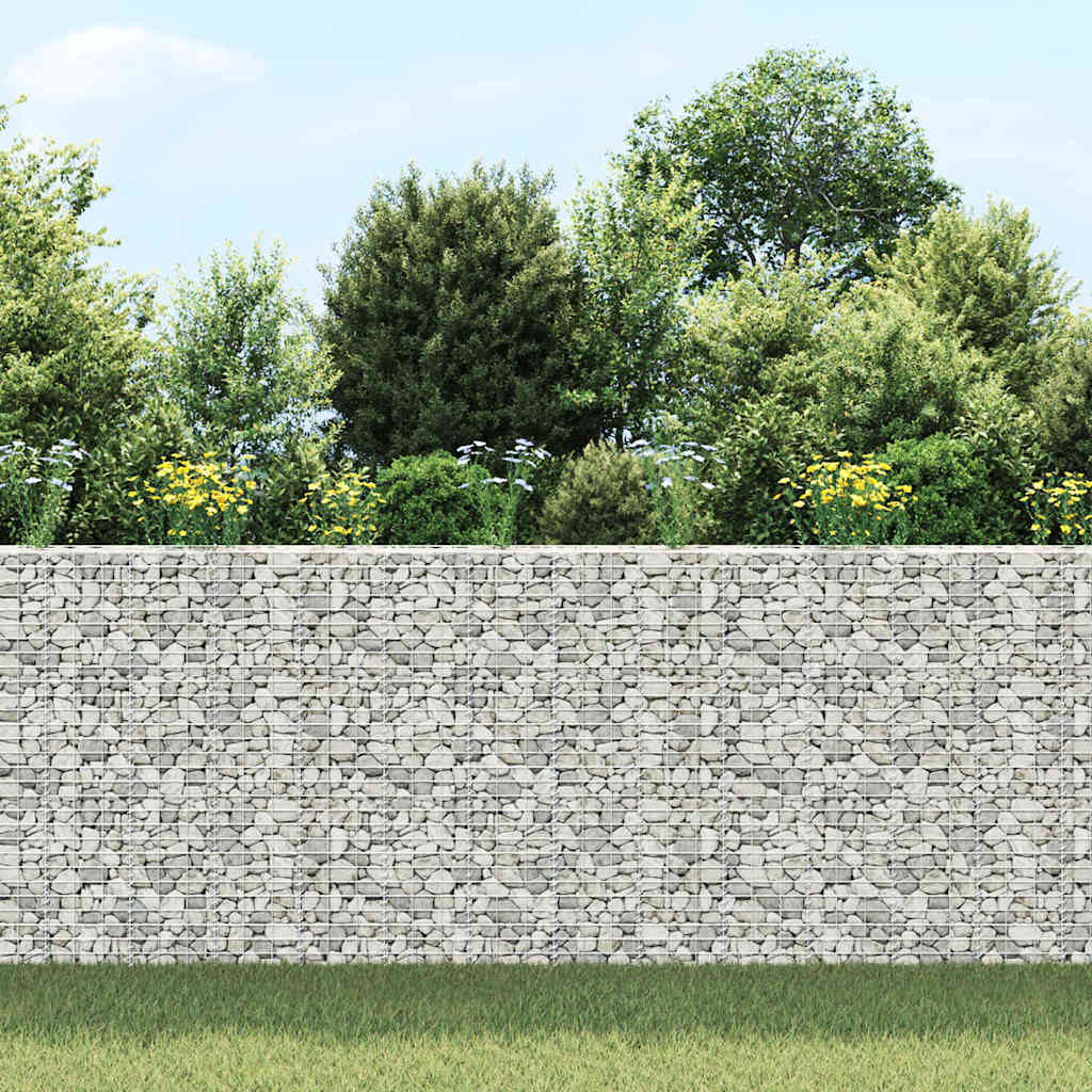 Gabionen-Hochbeete 3 Stk. 30x30x150 cm Eisen