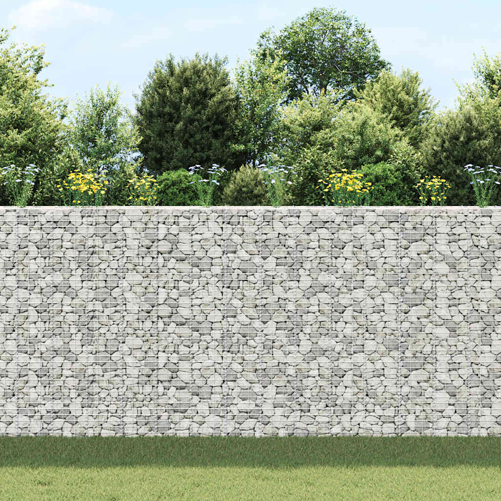 Gabionen-Hochbeete 3 Stk. 30x30x200 cm Eisen