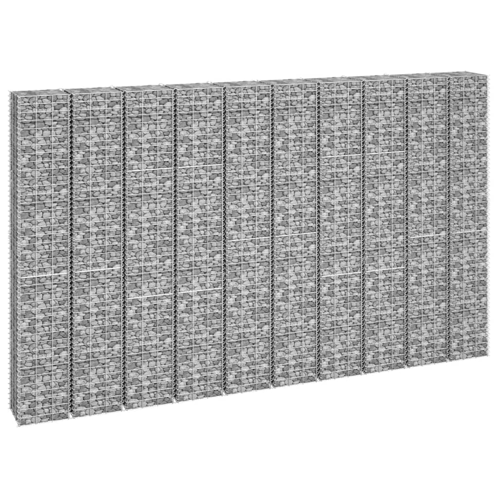 Gabionen-Hochbeete 4 Stk. 30x30x50/100/150/200 cm Eisen
