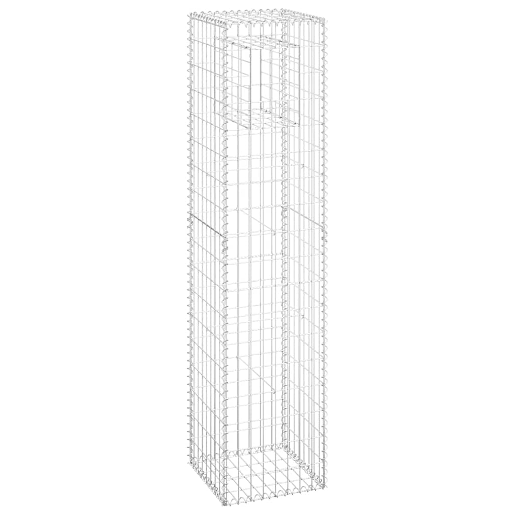 Gabionensäulen 2 Stk. 40x40x180 cm Eisen