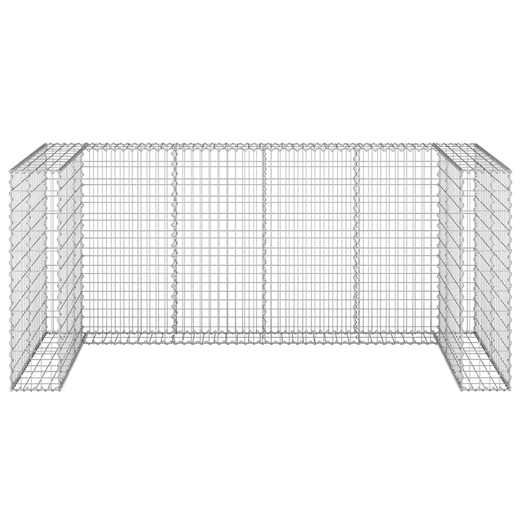 Gabionenwand für Mülltonnen Verzinkter Stahl 254x100x110 cm