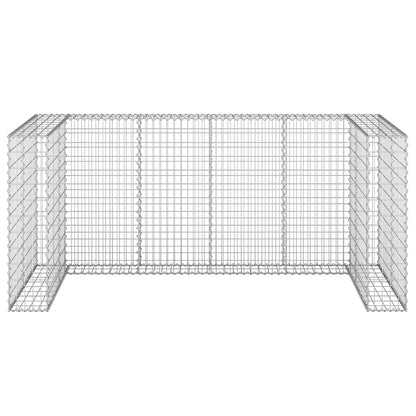 Gabionenwand für Mülltonnen Verzinkter Stahl 254x100x110 cm
