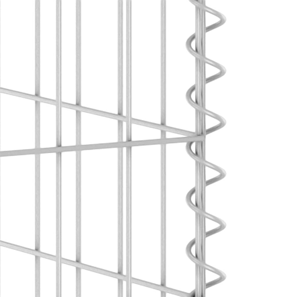Gabionenwand für Mülltonnen Verzinkter Stahl 254x100x110 cm