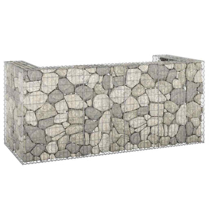 Gabionenwand für Mülltonnen Verzinkter Stahl 254x100x110 cm