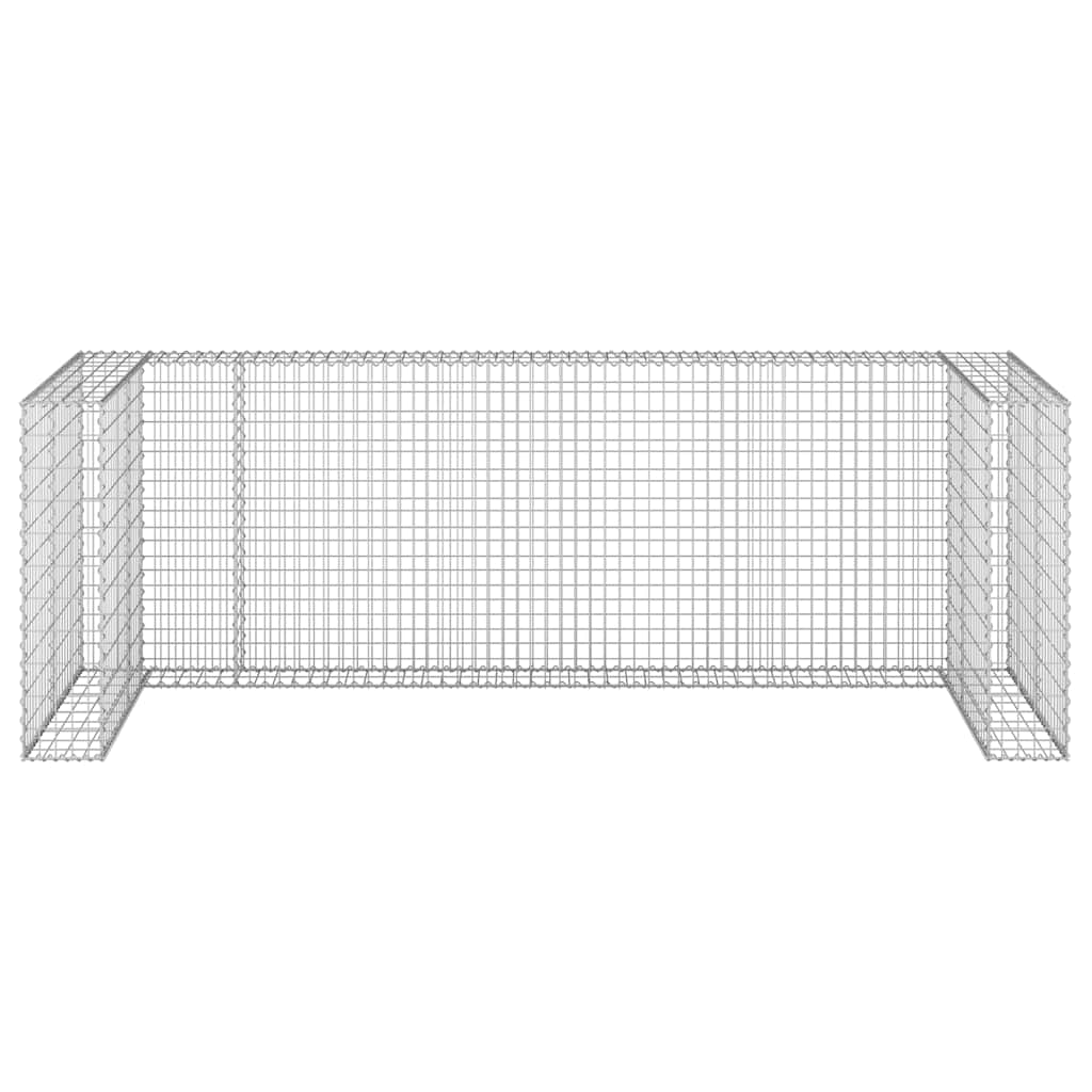 Gabionenwand für Mülltonnen Verzinkter Stahl 325x100x110 cm