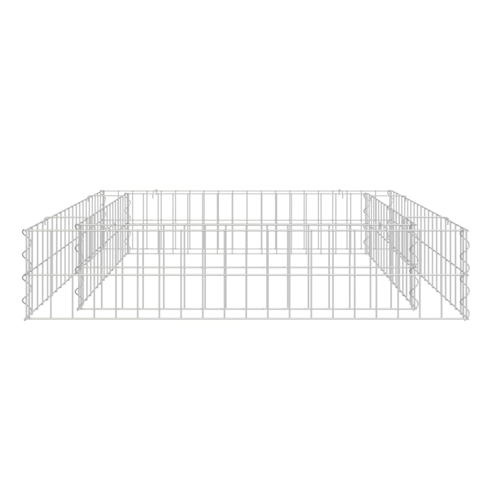 Gabionen-Hochbeet Verzinkter Stahl 100x100x20 cm