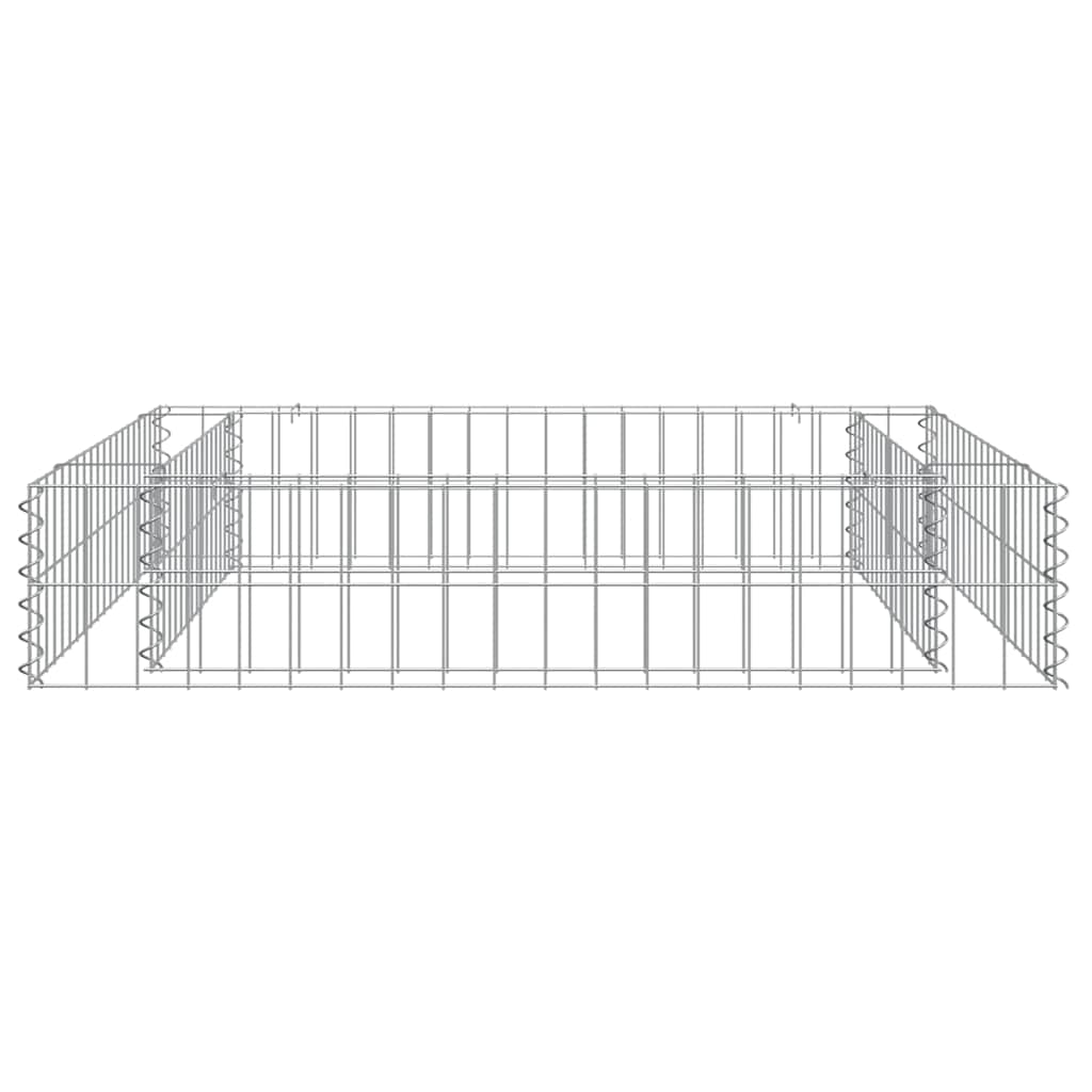 Gabionen-Hochbeet Verzinkter Stahl 100x100x20 cm