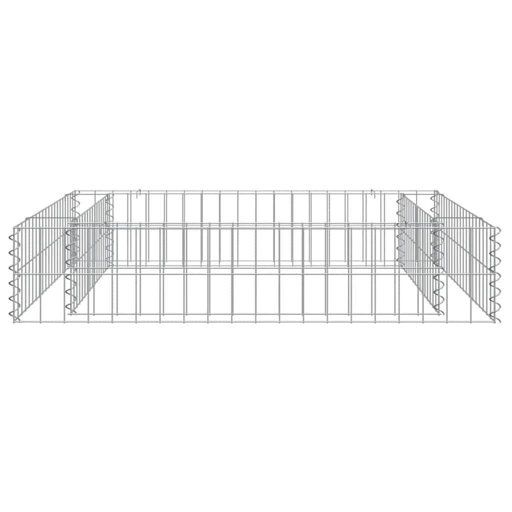 Gabionen-Hochbeet Verzinkter Stahl 100x100x20 cm