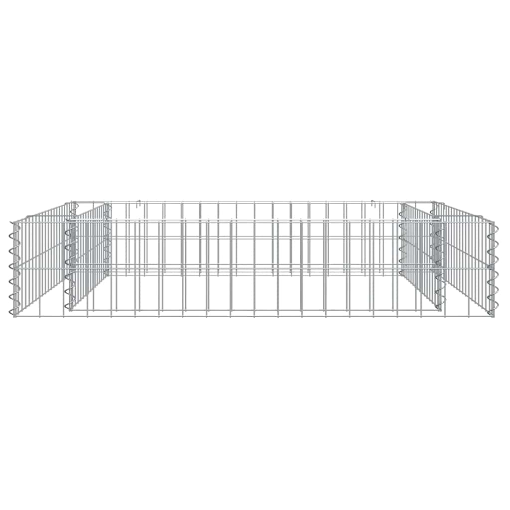 Gabionen-Hochbeet Verzinkter Stahl 100x100x20 cm