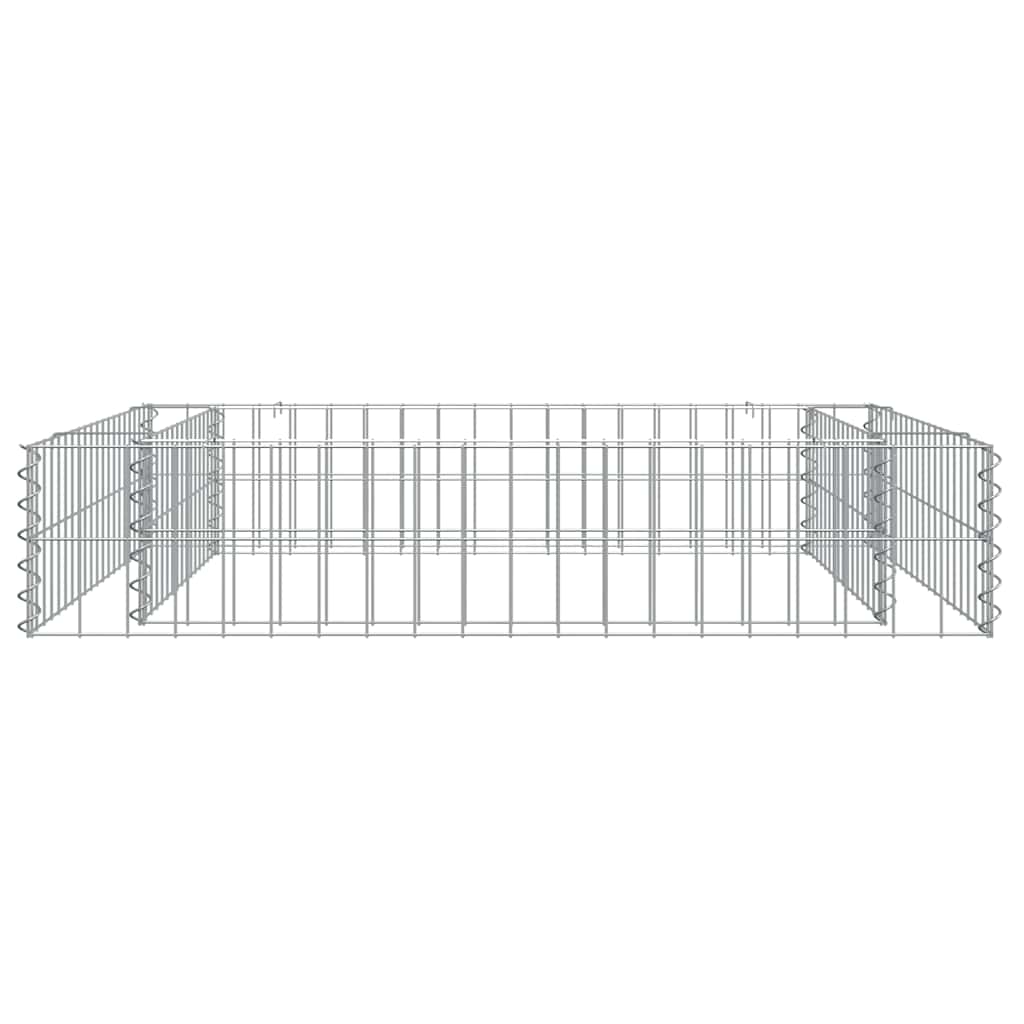 Gabionen-Hochbeet Verzinkter Stahl 100x100x20 cm