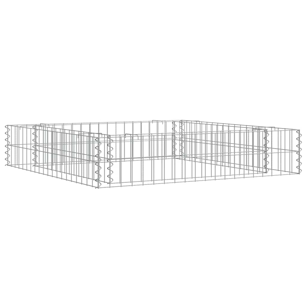 Gabionen-Hochbeet Verzinkter Stahl 100x100x20 cm