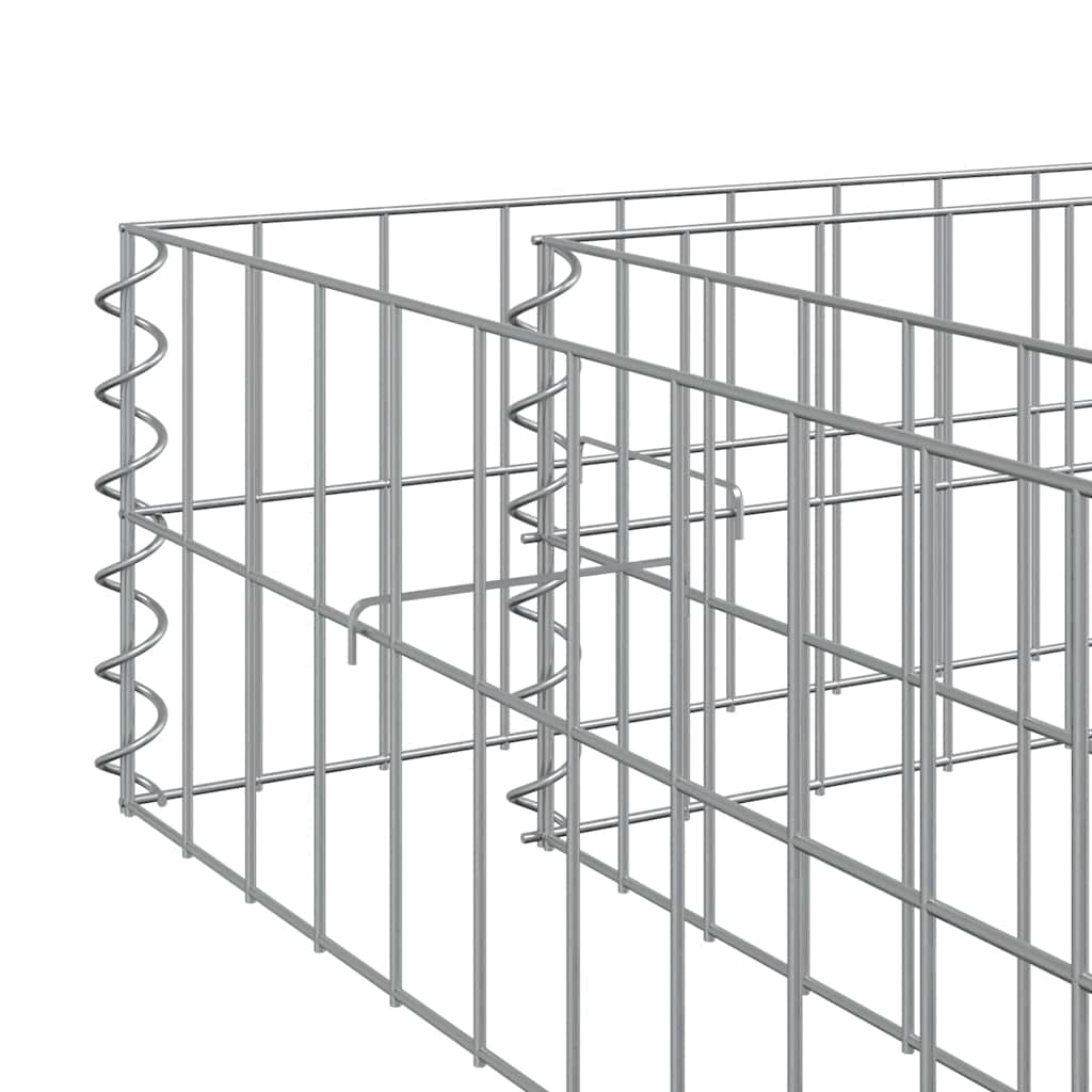 Gabionen-Hochbeet Verzinkter Stahl 100x100x20 cm
