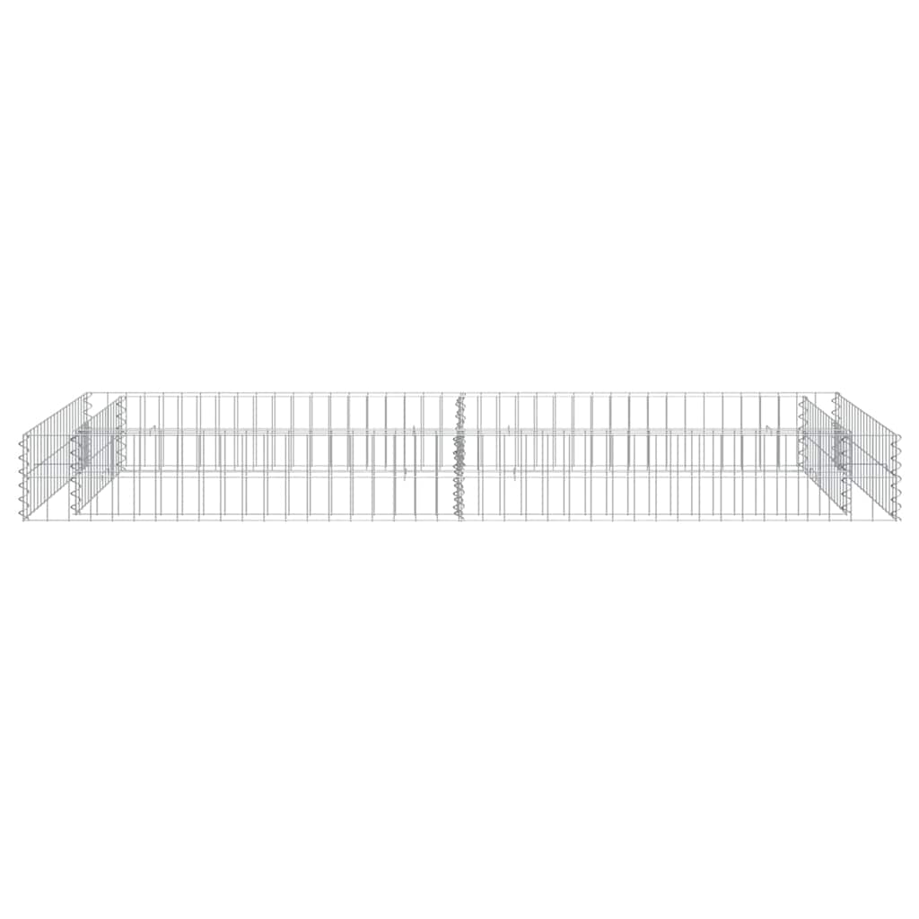 Gabionen-Hochbeet Verzinkter Stahl 200x100x20 cm