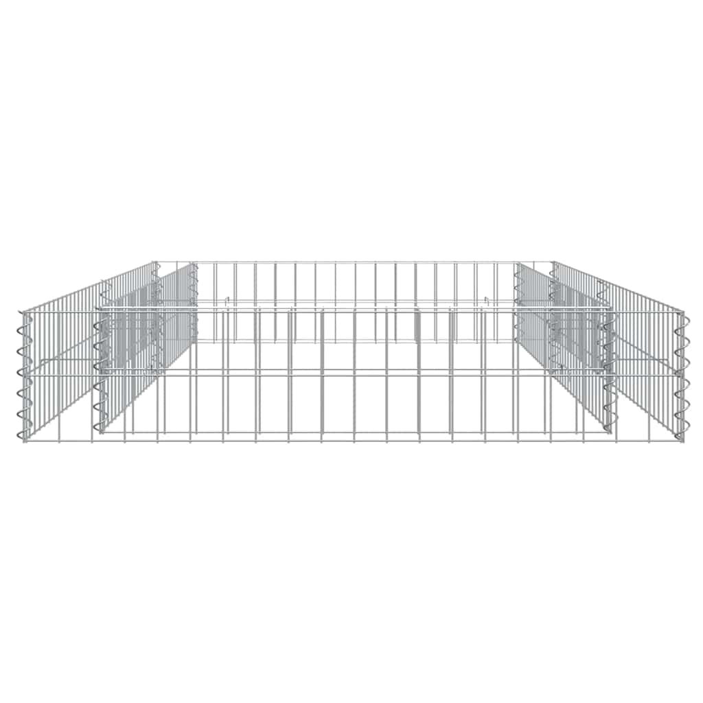 Gabionen-Hochbeet Verzinkter Stahl 200x100x20 cm