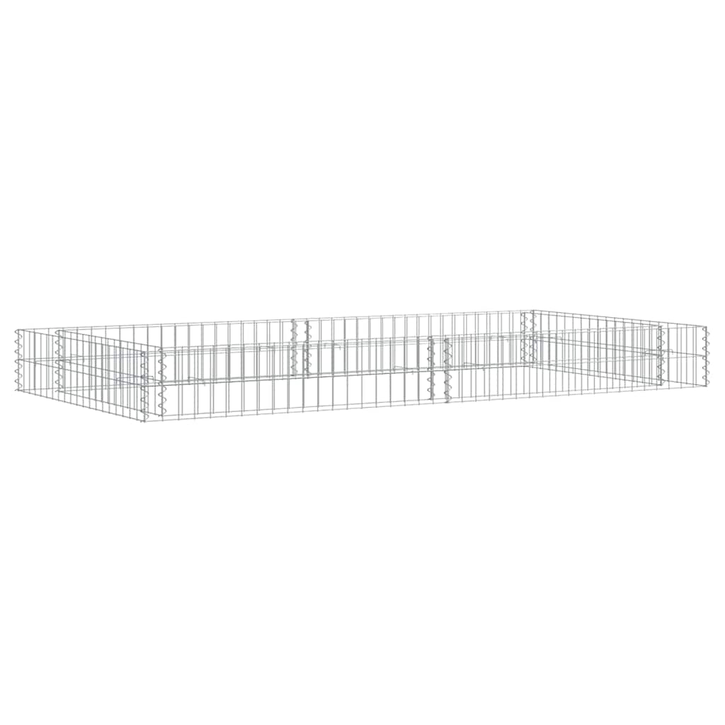 Gabionen-Hochbeet Verzinkter Stahl 200x100x20 cm