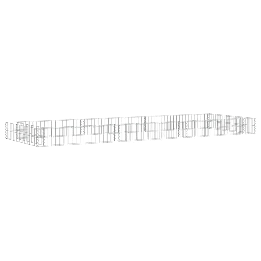 Gabionen-Hochbeet Verzinkter Stahl 300x100x20 cm