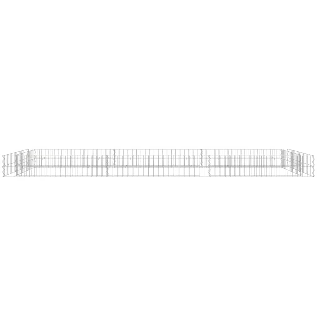 Gabionen-Hochbeet Verzinkter Stahl 300x100x20 cm