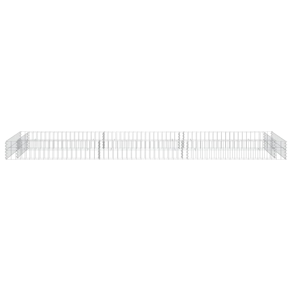 Gabionen-Hochbeet Verzinkter Stahl 300x100x20 cm