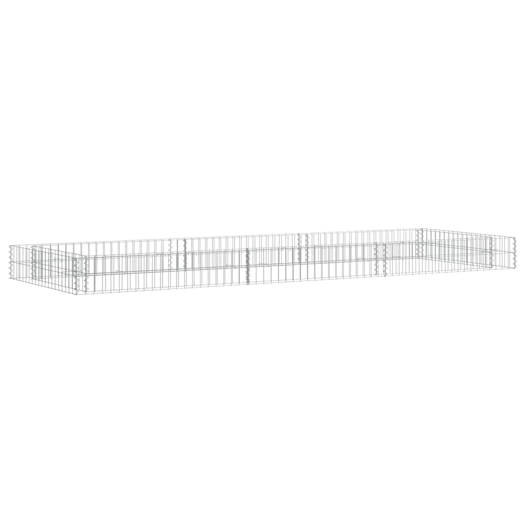 Gabionen-Hochbeet Verzinkter Stahl 300x100x20 cm