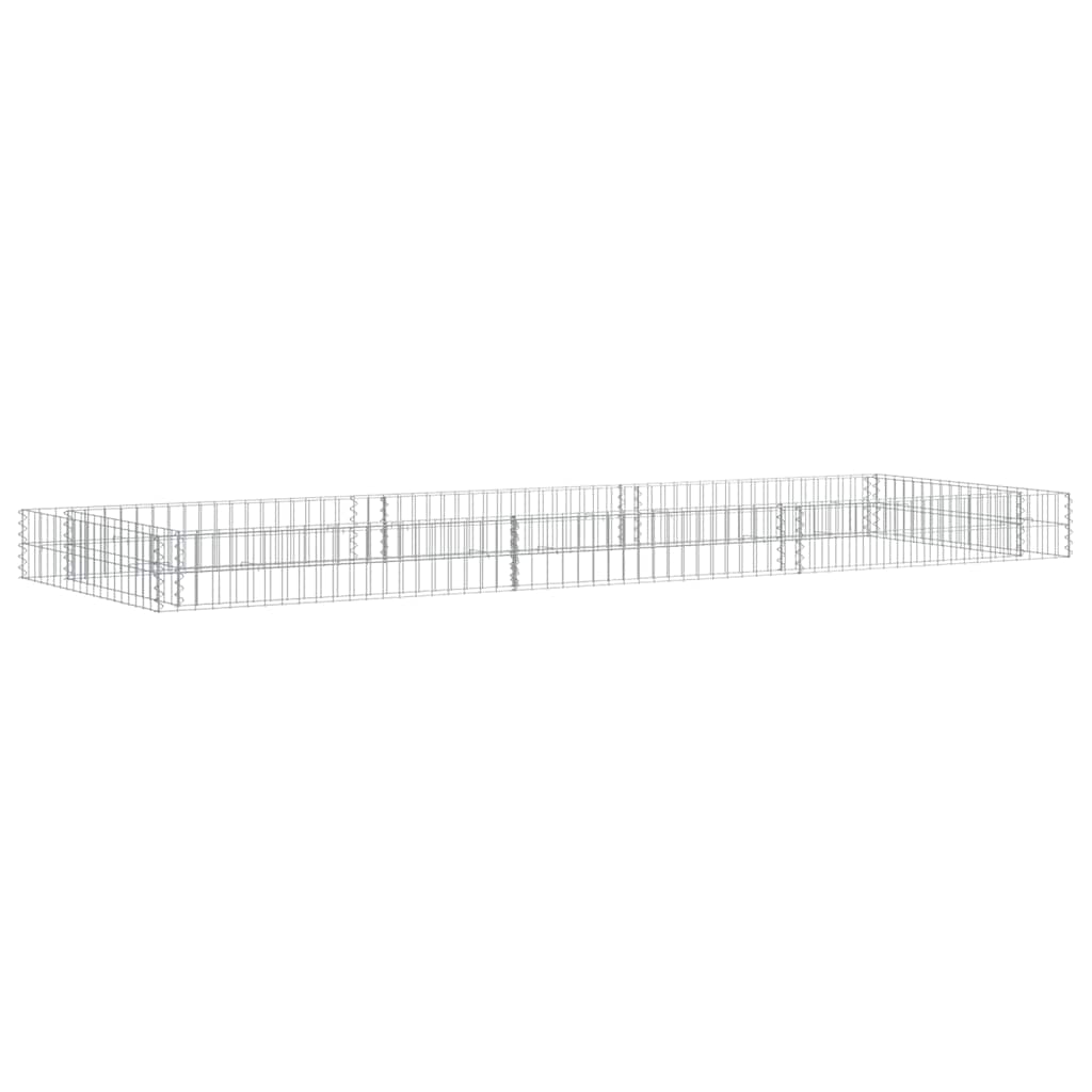 Gabionen-Hochbeet Verzinkter Stahl 300x100x20 cm
