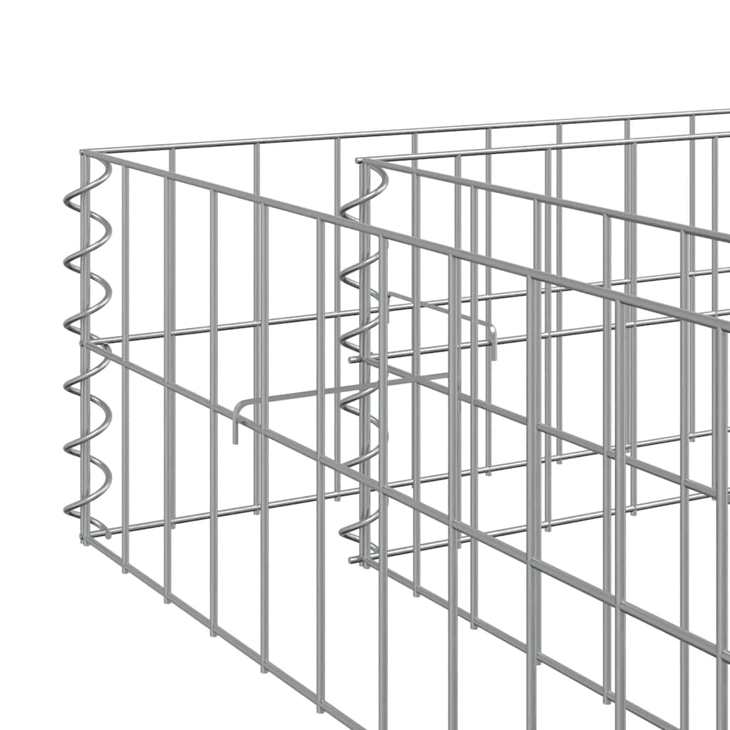 Gabionen-Hochbeet Verzinkter Stahl 300x100x20 cm