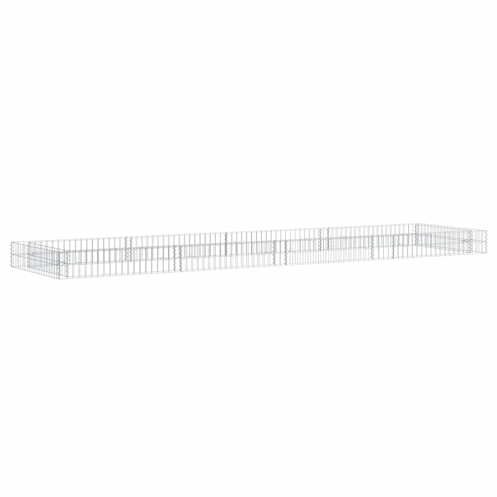 Gabionen-Hochbeet Verzinkter Stahl 400x100x20 cm