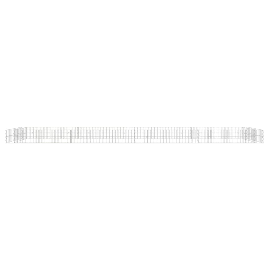 Gabionen-Hochbeet Verzinkter Stahl 400x100x20 cm