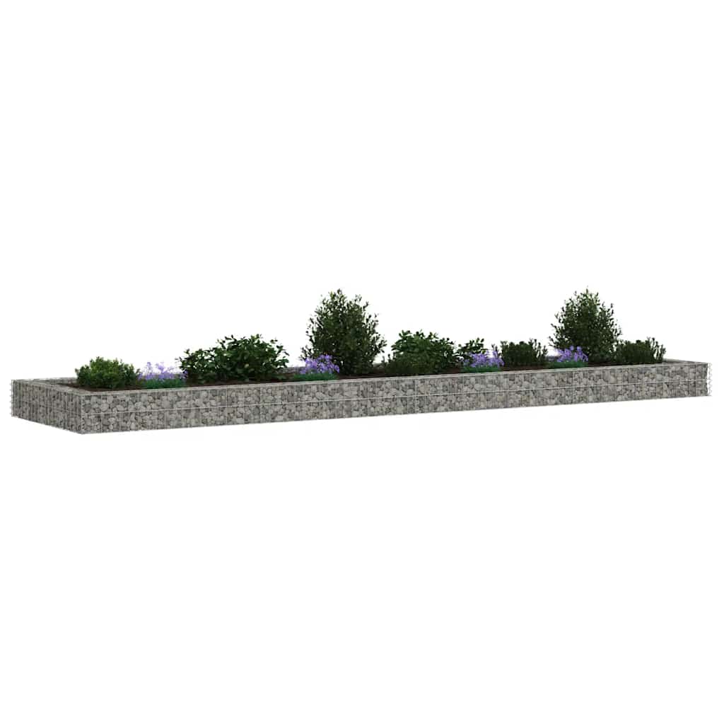 Gabionen-Hochbeet Verzinkter Stahl 400x100x20 cm