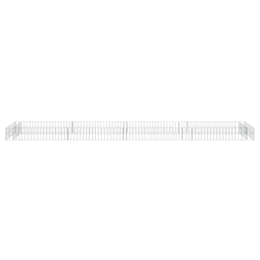 Gabionen-Hochbeet Verzinkter Stahl 400x100x20 cm