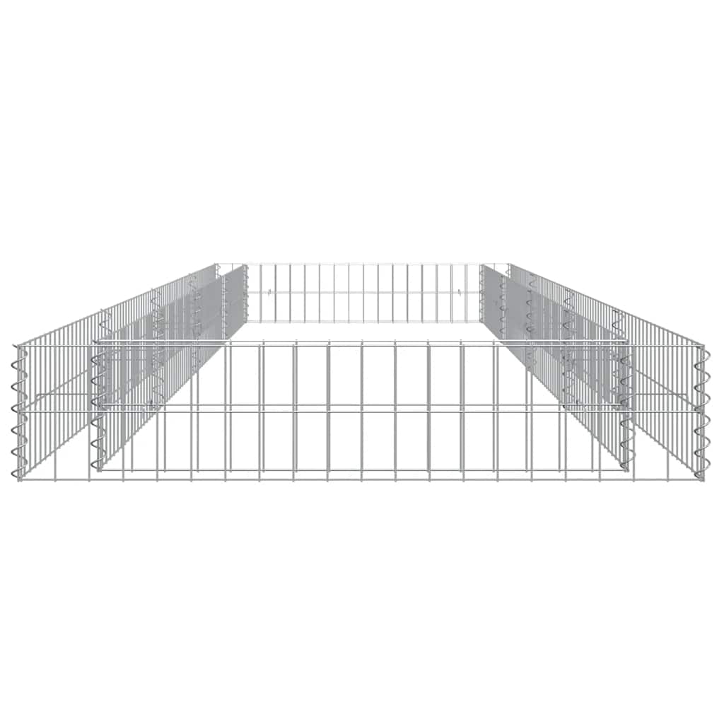 Gabionen-Hochbeet Verzinkter Stahl 400x100x20 cm