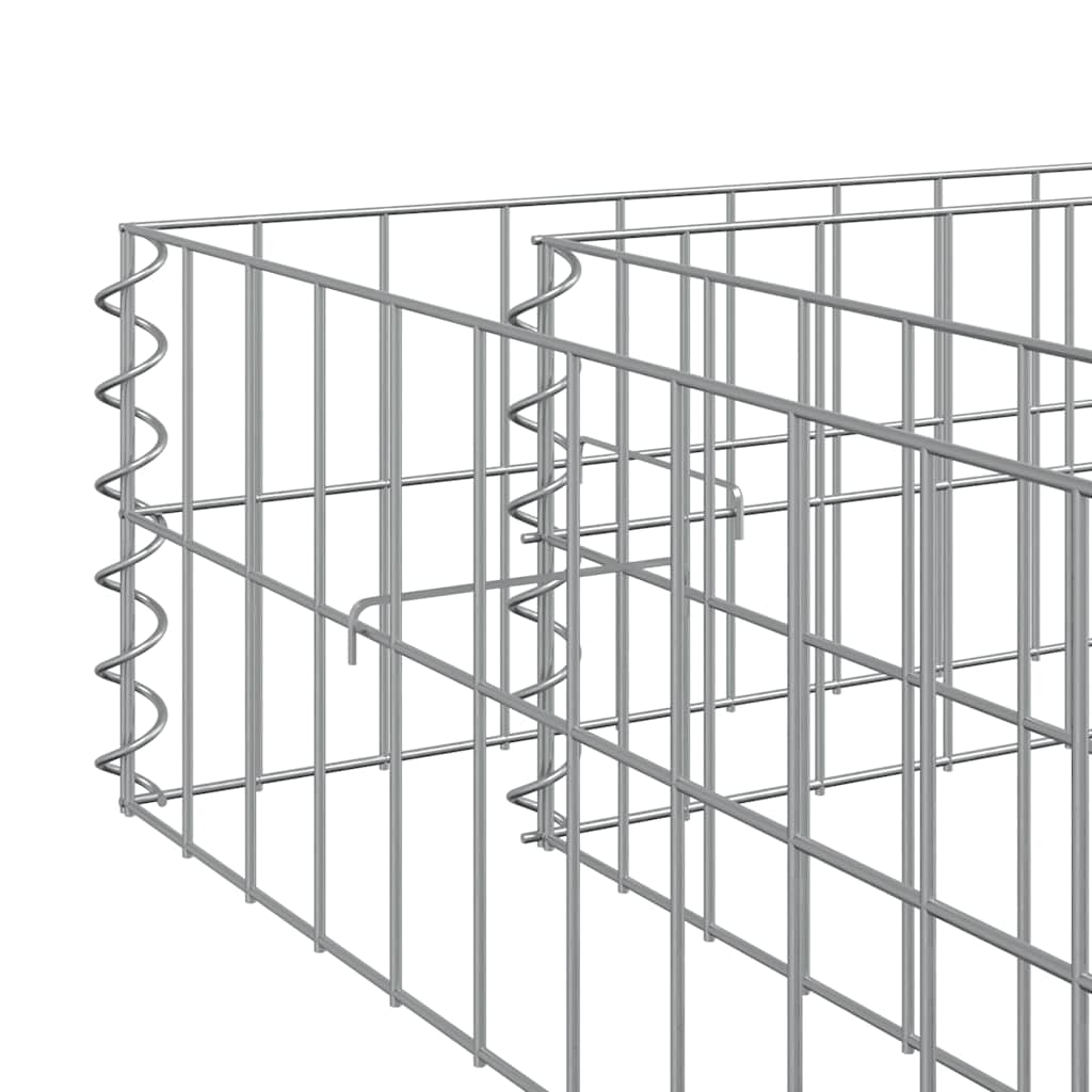 Gabionen-Hochbeet Verzinkter Stahl 400x100x20 cm