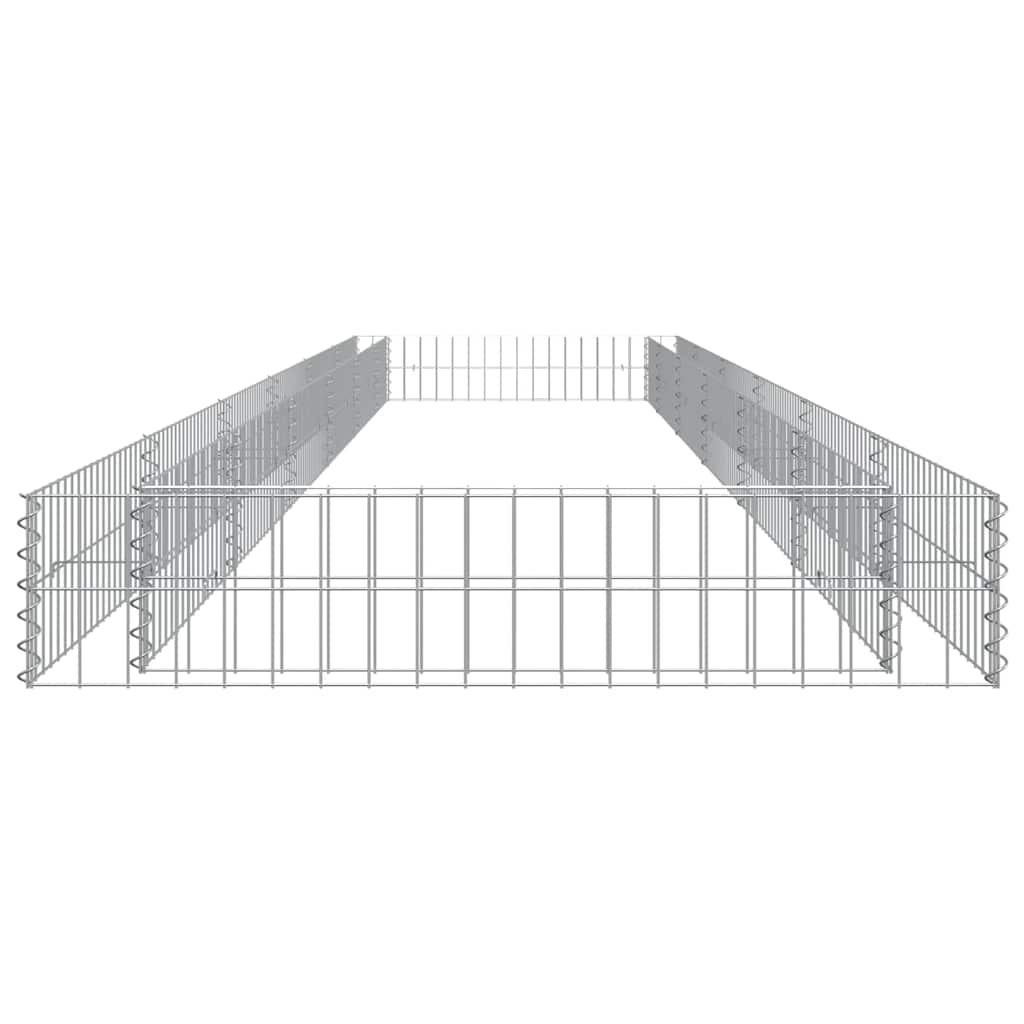 Gabionen-Hochbeet Verzinkter Stahl 600x100x20 cm