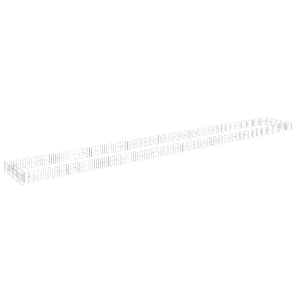 Gabionen-Hochbeet Verzinkter Stahl 800x100x20 cm