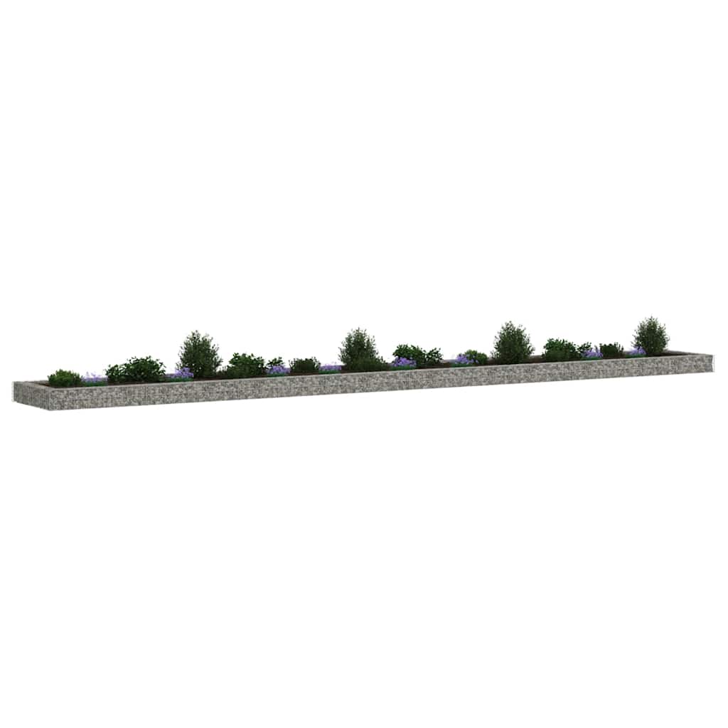 Gabionen-Hochbeet Verzinkter Stahl 800x100x20 cm
