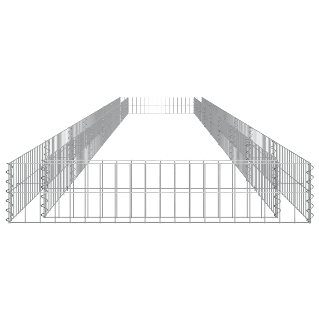 Gabionen-Hochbeet Verzinkter Stahl 800x100x20 cm