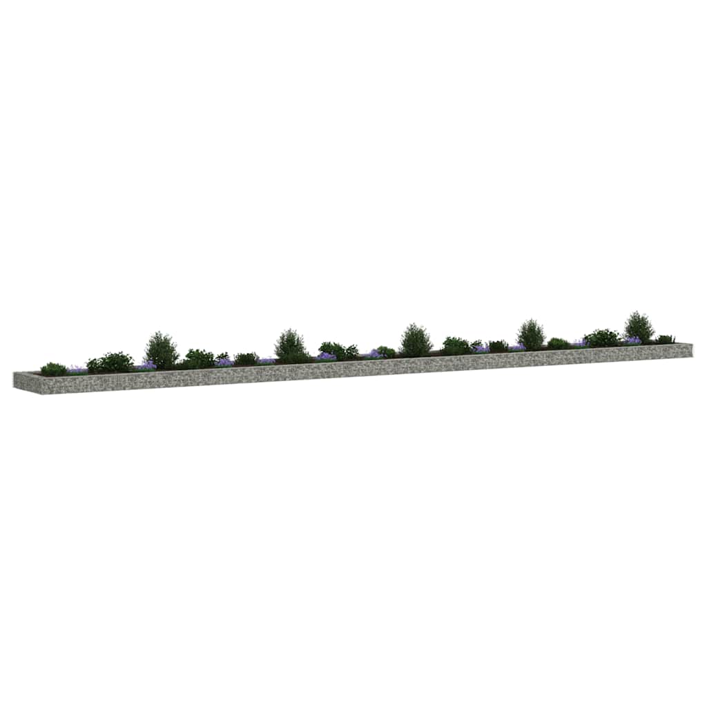 Gabionen-Hochbeet Verzinkter Stahl 1000x100x20 cm