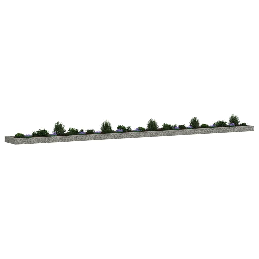 Gabionen-Hochbeet Verzinkter Stahl 1000x100x20 cm
