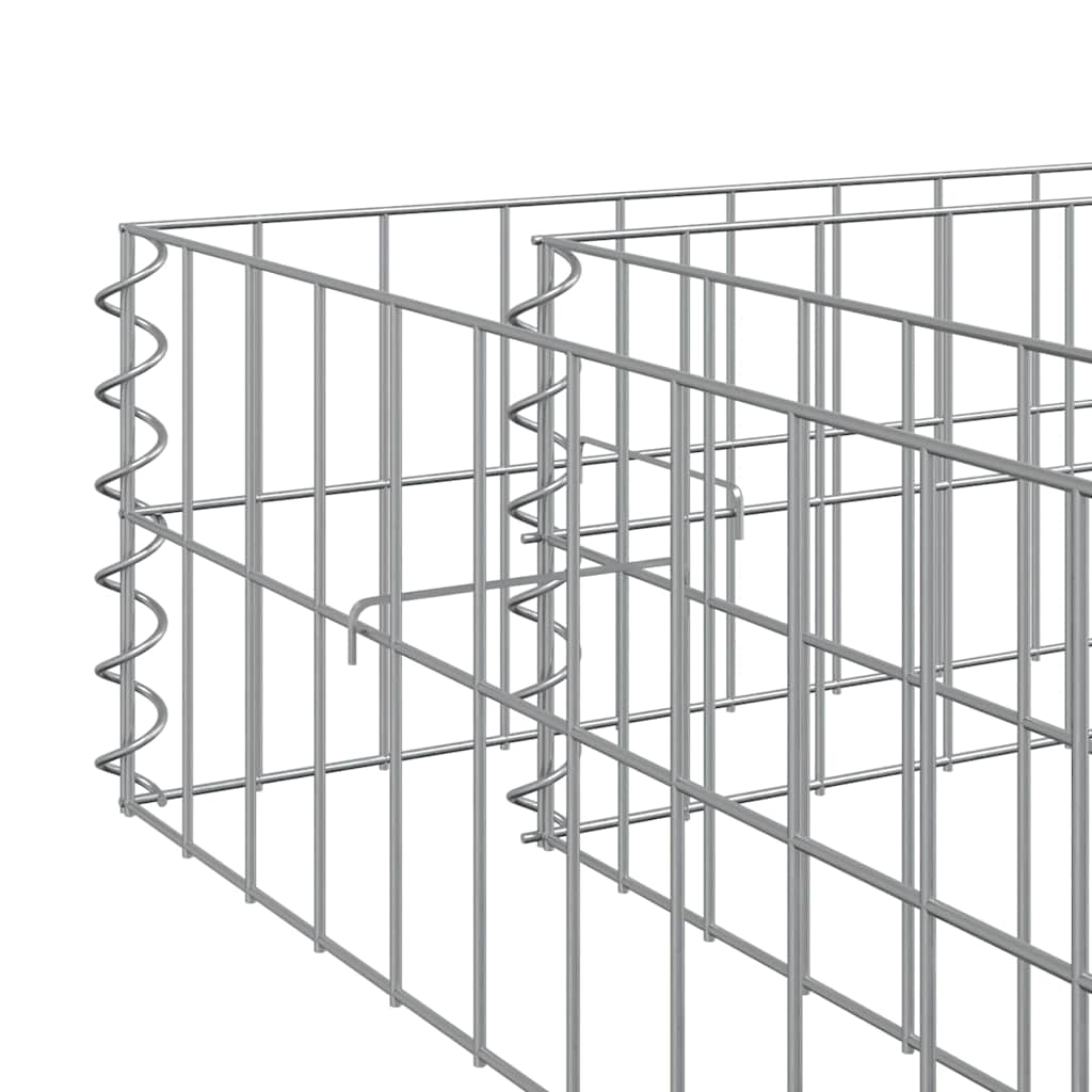 Gabionen-Hochbeet Verzinkter Stahl 1000x100x20 cm