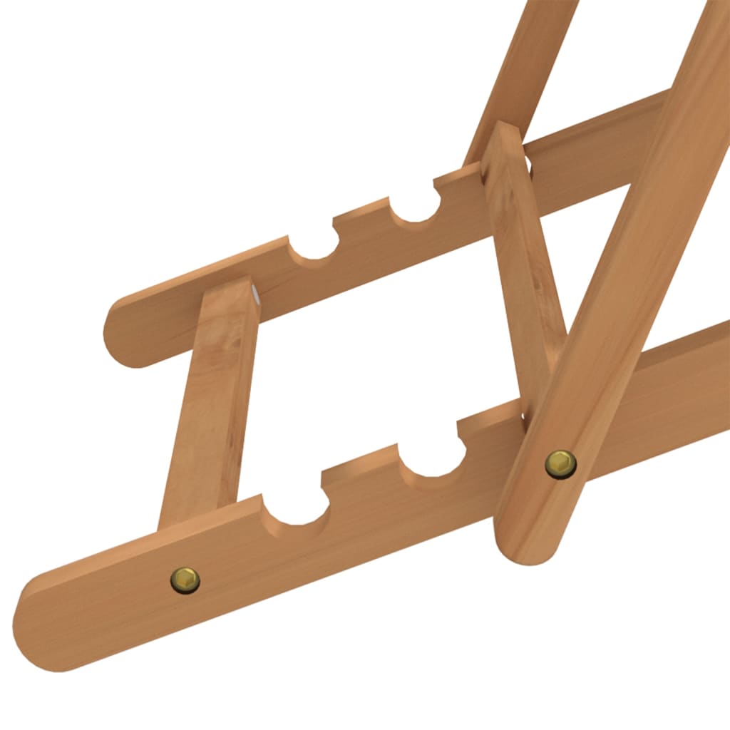 Klappstuhl aus Massivholz, Teak, Grau