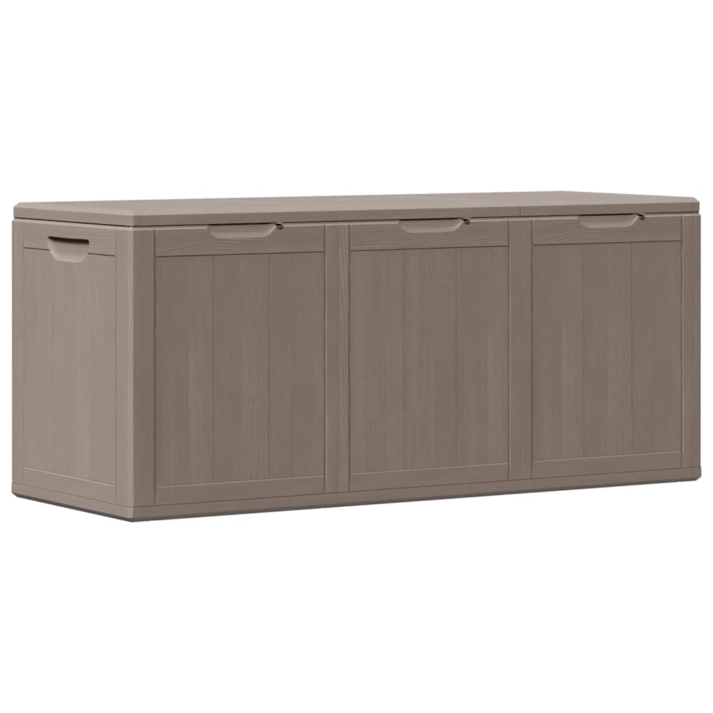 Garten-Aufbewahrungsbox 270 L Braun PP-Holzoptik