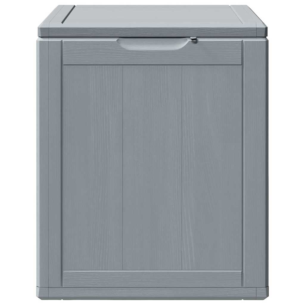 Garten-Aufbewahrungsbox 90 L Grau PP-Holzoptik