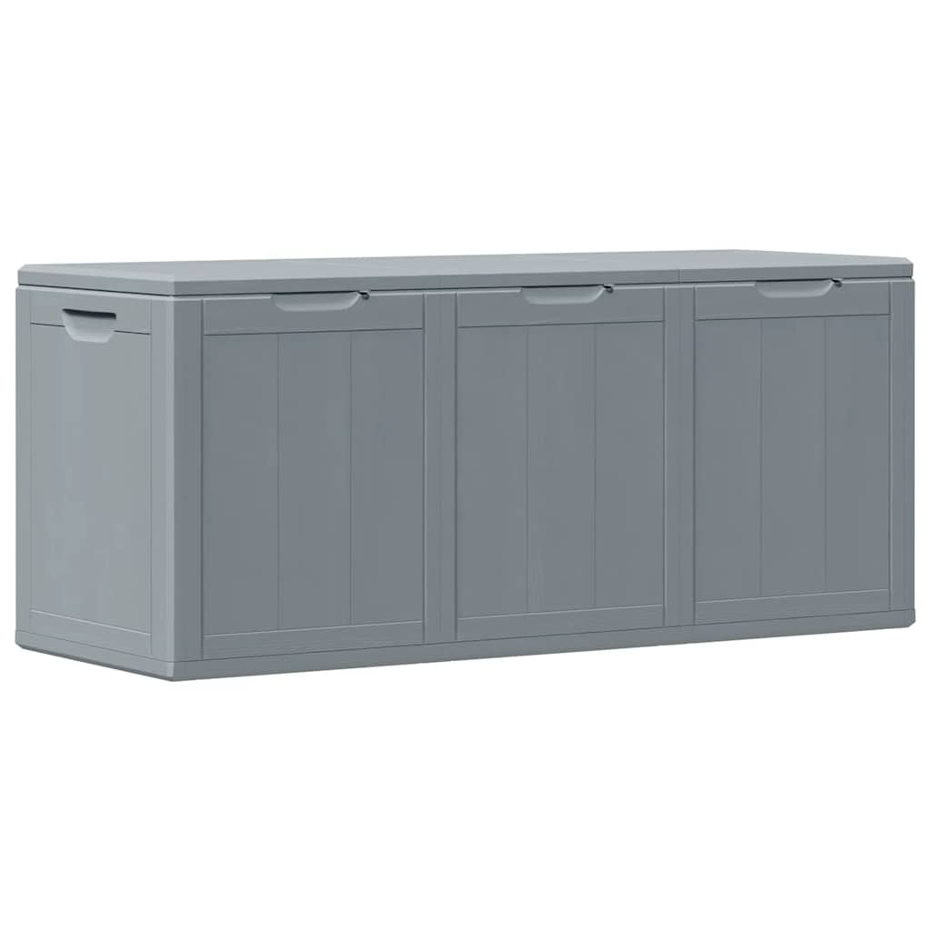 Garten-Aufbewahrungsbox 270 L Grau PP-Holzoptik