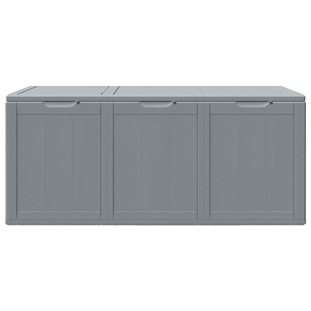 Garten-Aufbewahrungsbox 270 L Grau PP-Holzoptik