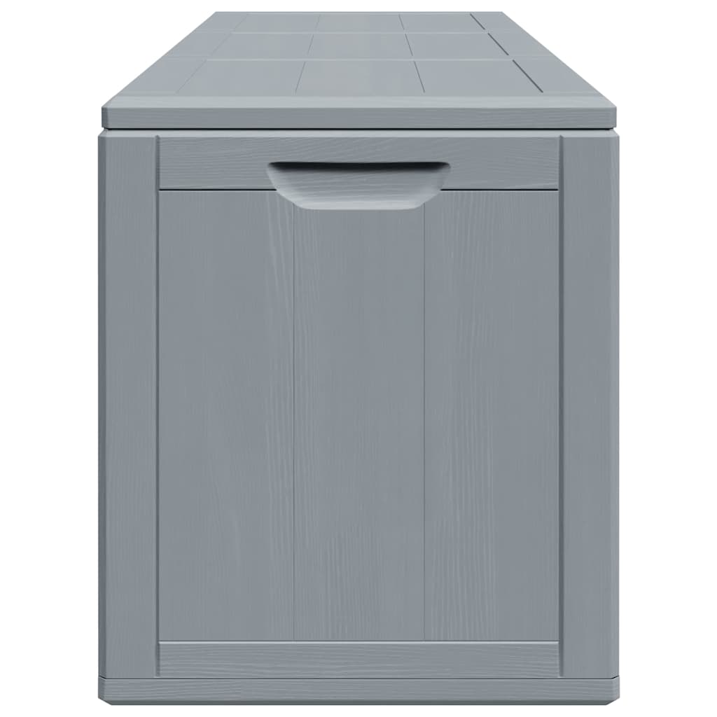 Garten-Aufbewahrungsbox 270 L Grau PP-Holzoptik