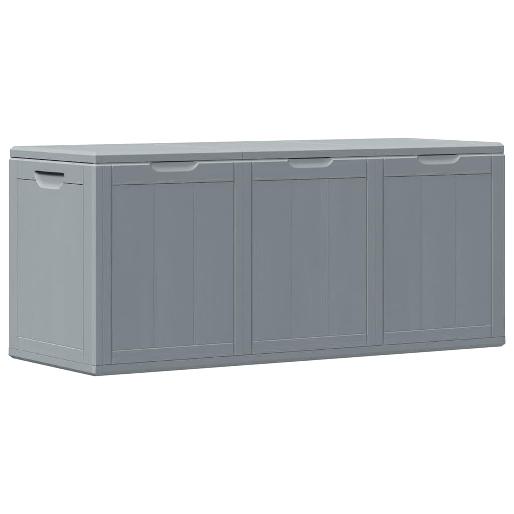Garten-Aufbewahrungsbox 270 L Grau PP-Holzoptik