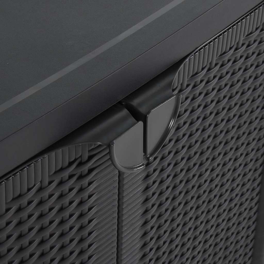 Gartenschrank Schwarz 65x45x88 cm PP Rattan-Optik