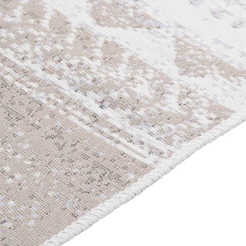 Teppich Beige 80x300 cm Baumwolle