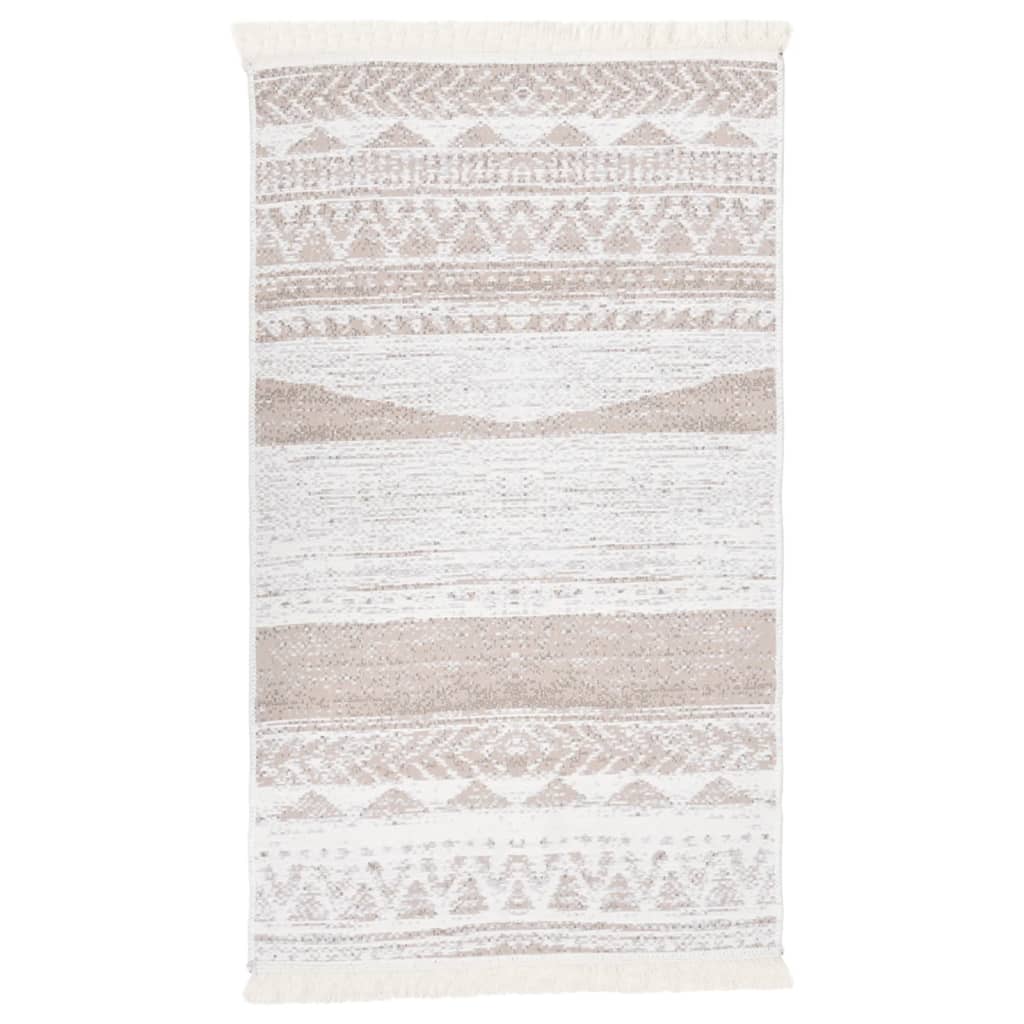 Teppich Beige 120x180 cm Baumwolle