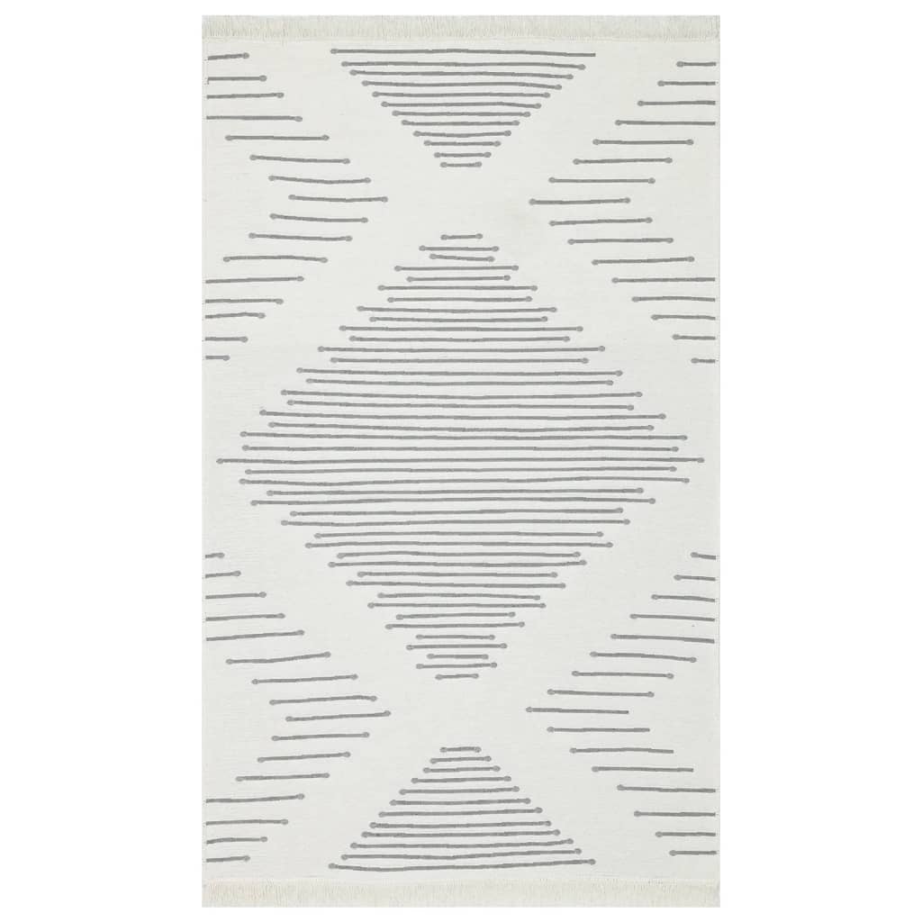 Teppich Dunkelgrau 120x180 cm Baumwolle